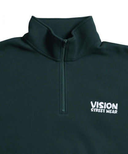VISION STREET WEAR 裏起毛 ゴースト異素材ジップスウェット Green