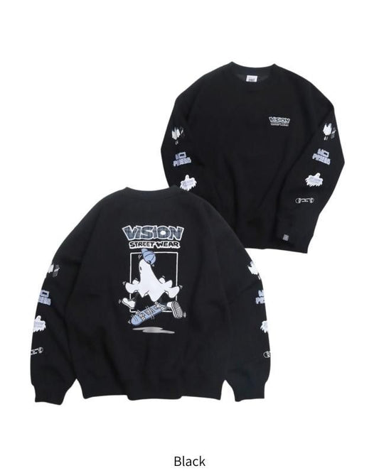 VISION STREET WEAR ゴースト ポンチトレーナー Black