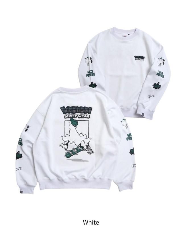 VISION STREET WEAR ゴースト ポンチトレーナー White