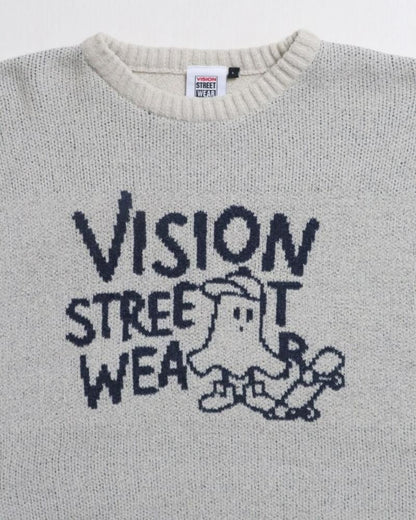 VISION STREET WEAR ゴースト ジャガードニット Ivory