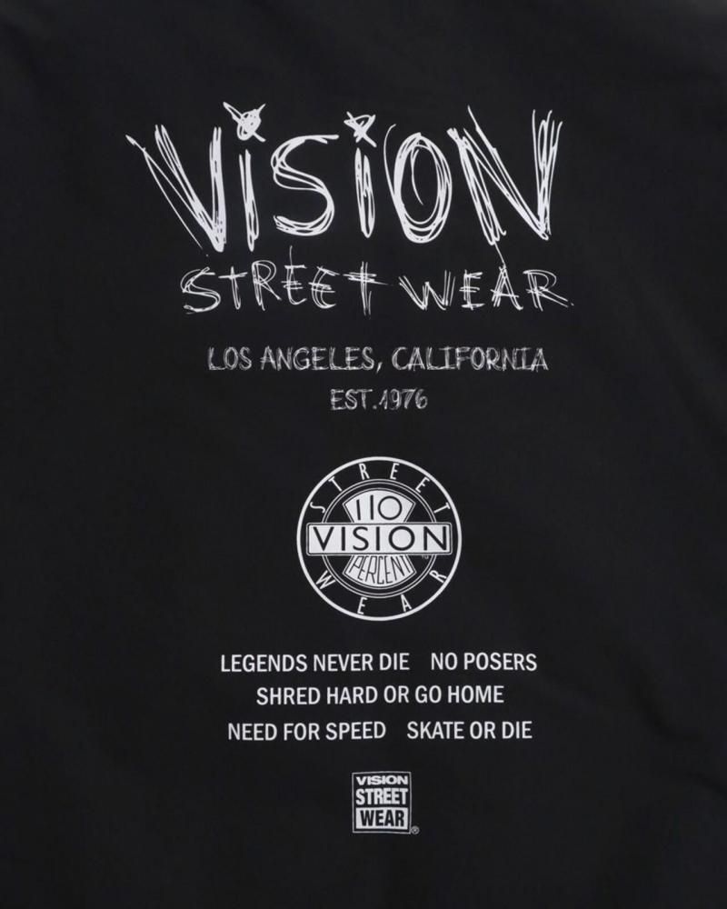 VISION STREET WEAR スタンドネック中綿ジャケット Black