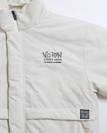 VISION STREET WEAR スタンドネック中綿ジャケット Ivory