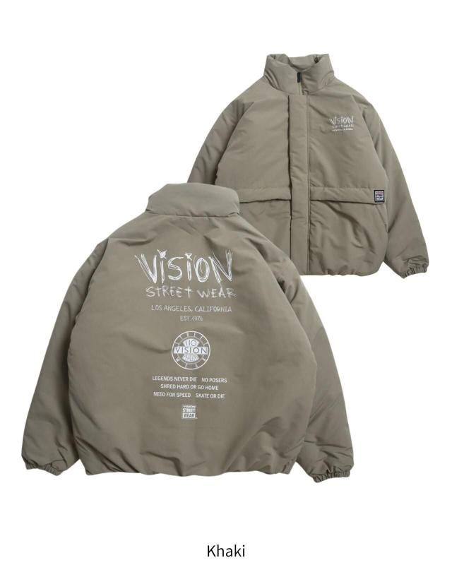 VISION STREET WEAR スタンドネック中綿ジャケット Khaki
