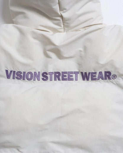 VISION STREET WEAR 2WAY パファーフーディージャケット Ivory