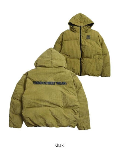 VISION STREET WEAR 2WAY パファーフーディージャケット Khaki