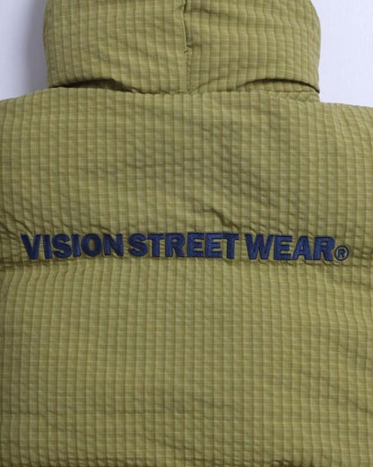 VISION STREET WEAR 2WAY パファーフーディージャケット Khaki