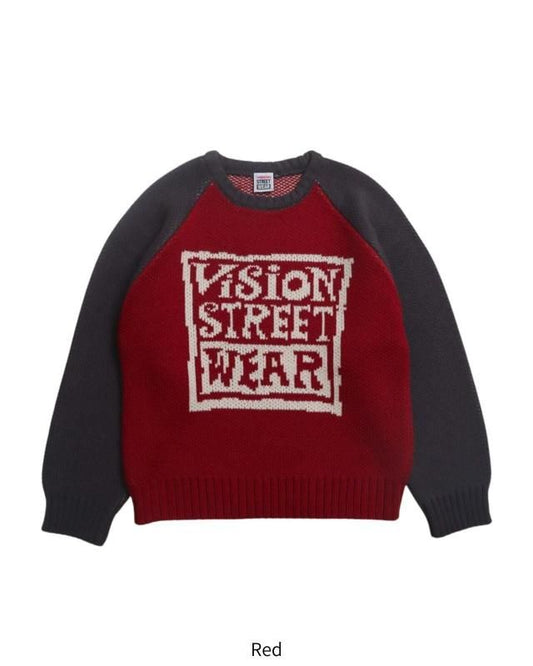 VISION STREET WEAR カーリーロゴニット Red