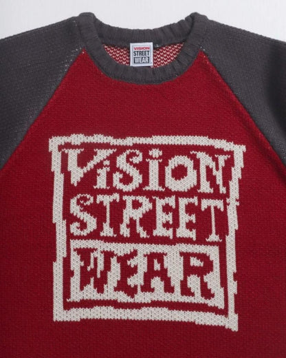 VISION STREET WEAR カーリーロゴニット Red