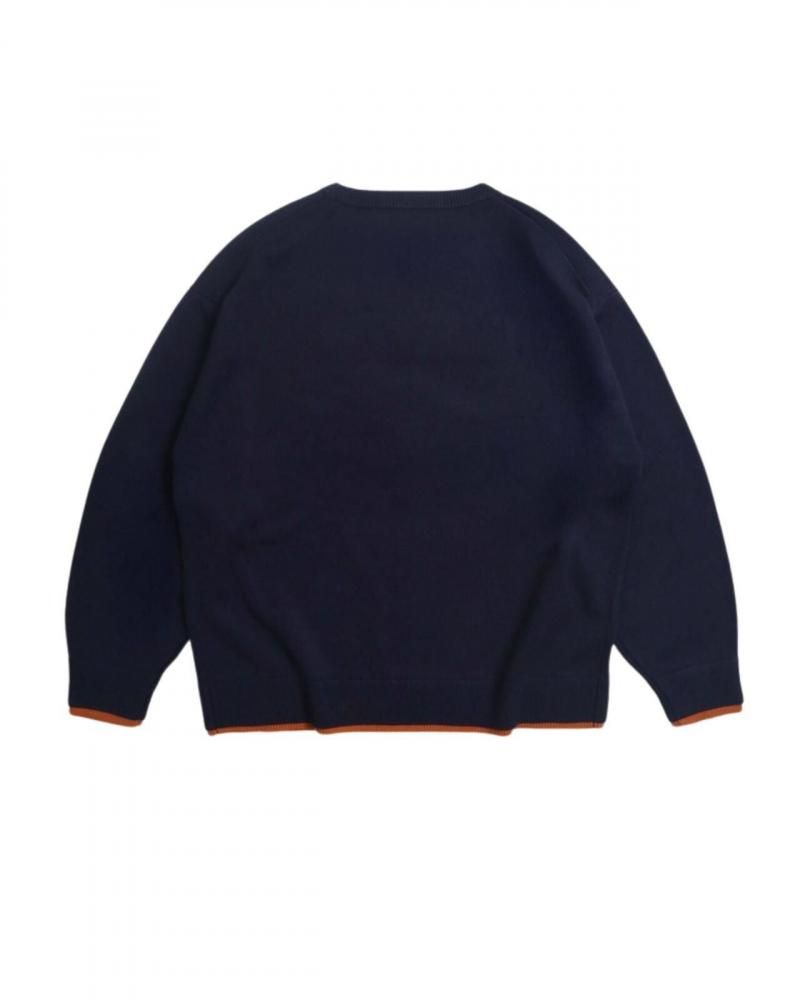 POWER TO THE PEOPLE 猫シャギージャガードニット Navy