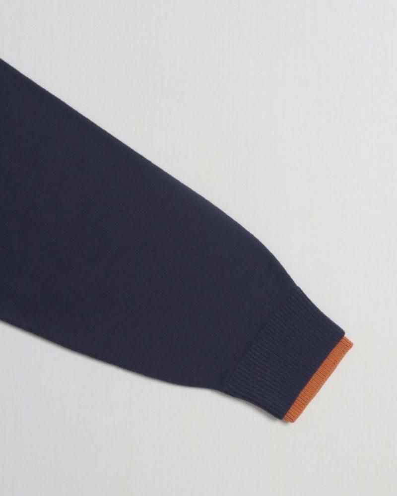 POWER TO THE PEOPLE 猫シャギージャガードニット Navy