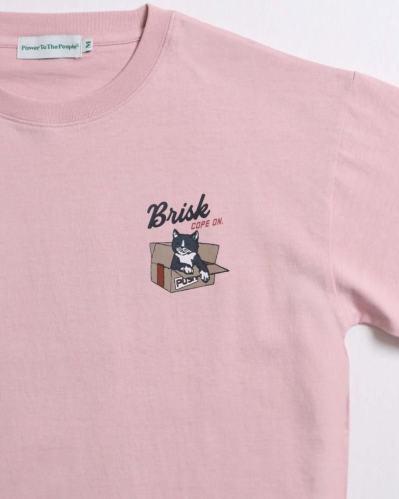 POWER TO THE PEOPLE 猫袖プリントロンT Pink