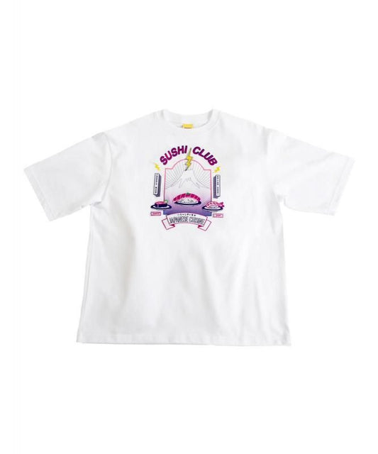MYUUA JAPAN SUSHI CLUB 刺繍Tシャツ WHITE