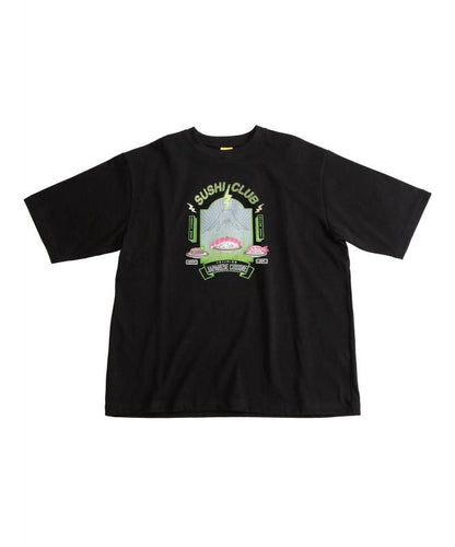 MYUUA JAPAN SUSHI CLUB 刺繍Tシャツ BLACK