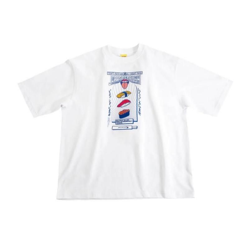 MYUUA JAPAN SUSHI 寿司 刺繍Tシャツ WHITE