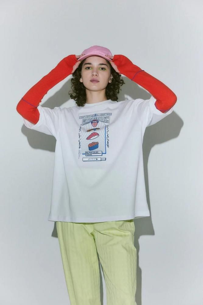 MYUUA JAPAN SUSHI 寿司 刺繍Tシャツ WHITE