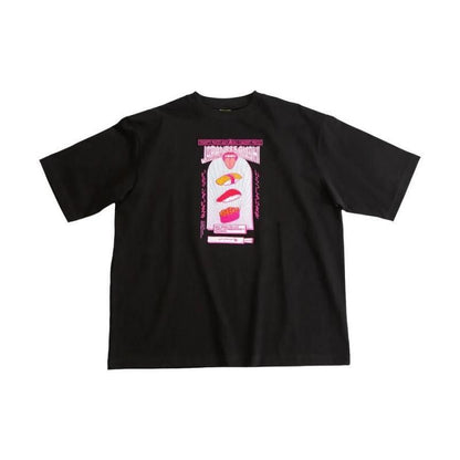 MYUUA JAPAN SUSHI 寿司 刺繍Tシャツ BLACK
