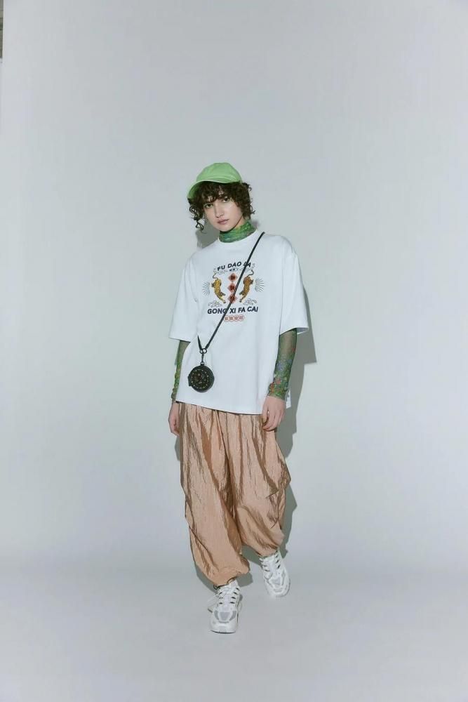 MYUUA CHINA TIGER 刺繍Tシャツ WHITE