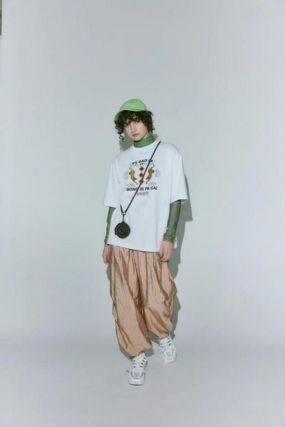 MYUUA CHINA TIGER 刺繍Tシャツ WHITE