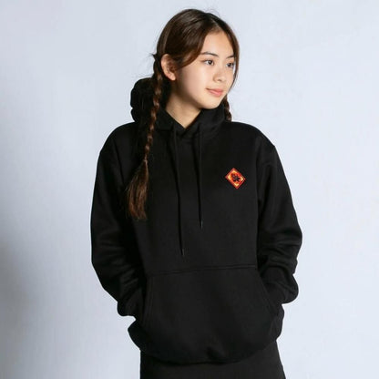 MYUUA CHINA チャイナ 刺繍フーディー BLACK