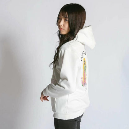MYUUA CHINA チャイナ 刺繍フーディー WHITE