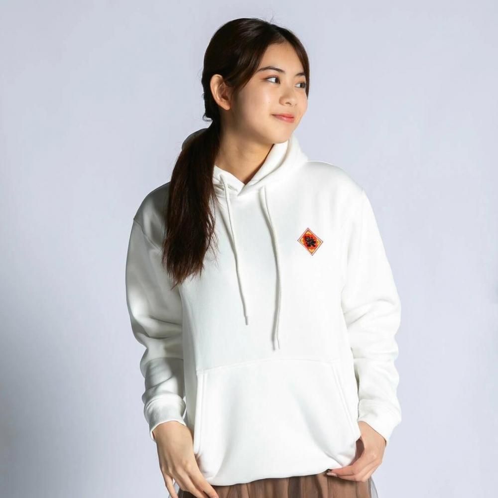 MYUUA CHINA チャイナ 刺繍フーディー WHITE