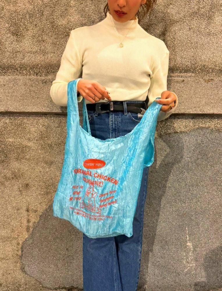 MYUUA MARKET TOTE マーケットトート 水色（韓国）
