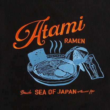 MYUUA ATAMI 熱海ビーチ 刺繍スウェット BLACK