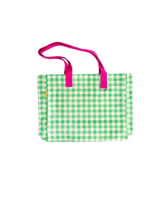 MYUUA BOX トートバッグ GREEN CHECK