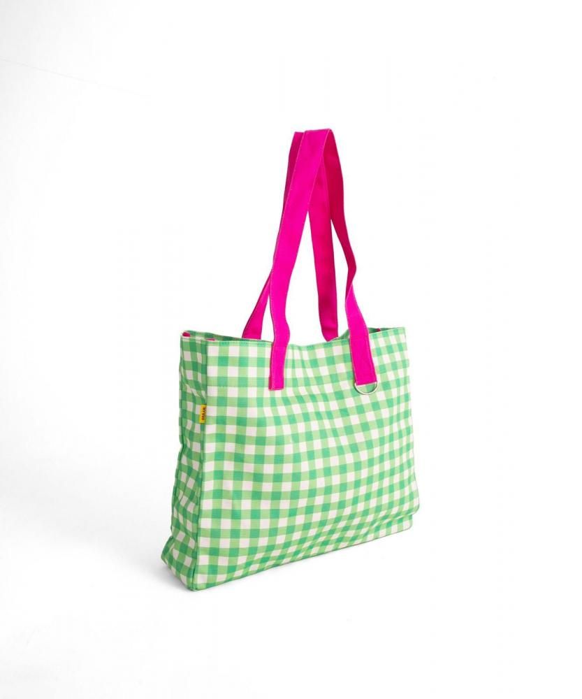 MYUUA BOX トートバッグ GREEN CHECK