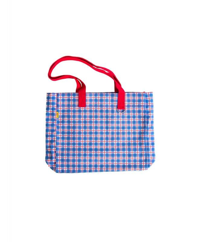MYUUA BOX トートバッグ BLUE CHECK
