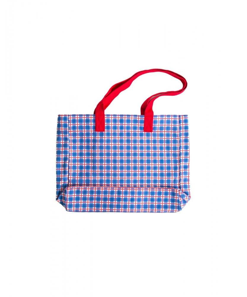 MYUUA BOX トートバッグ BLUE CHECK