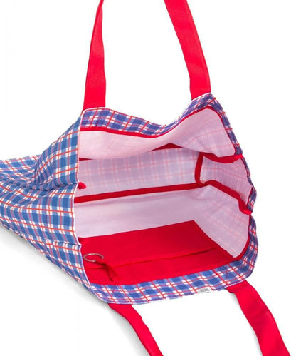 MYUUA BOX トートバッグ BLUE CHECK