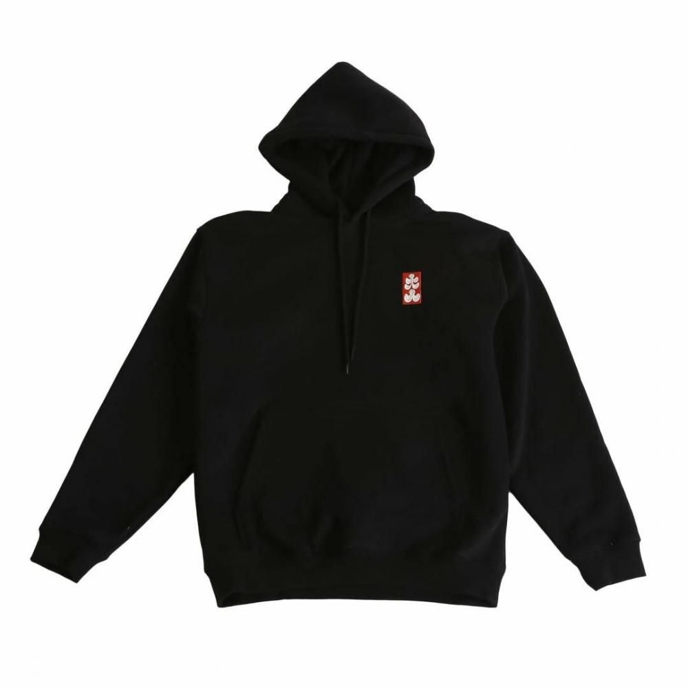 MYUUA JAPAN 熊手 刺繍フーディー BLACK