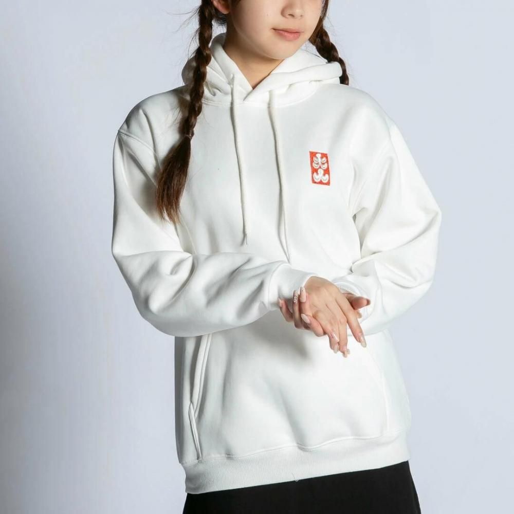 MYUUA JAPAN 熊手 刺繍フーディー WHITE