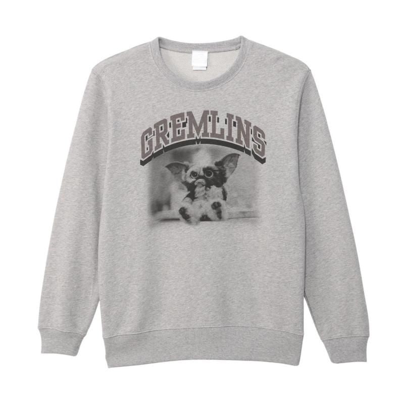 GREMLINS グレムリン プリント スウェットシャツ ロゴ GRAY WB3769