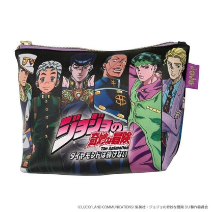 アニメ『ジョジョの奇妙な冒険 ダイヤモンドは砕けない』舟形合皮ポーチ 集合 BD1215