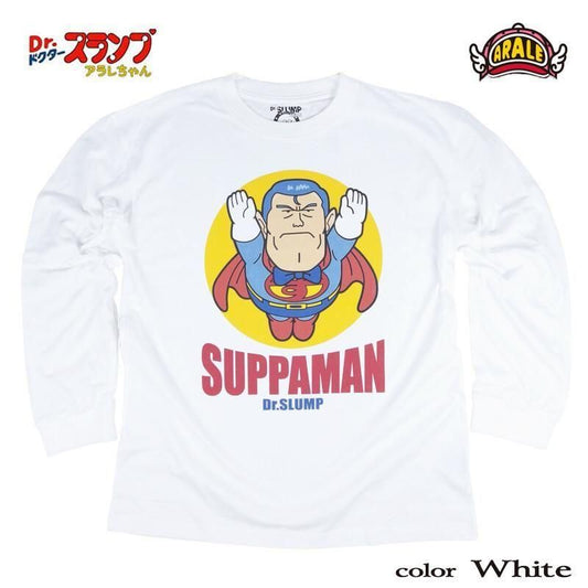 ドクタースランプ アラレちゃん 長袖Tシャツ ロンT スッパマン eplus1324 WHITE