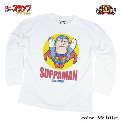 ドクタースランプ アラレちゃん 長袖Tシャツ ロンT スッパマン eplus1324 WHITE