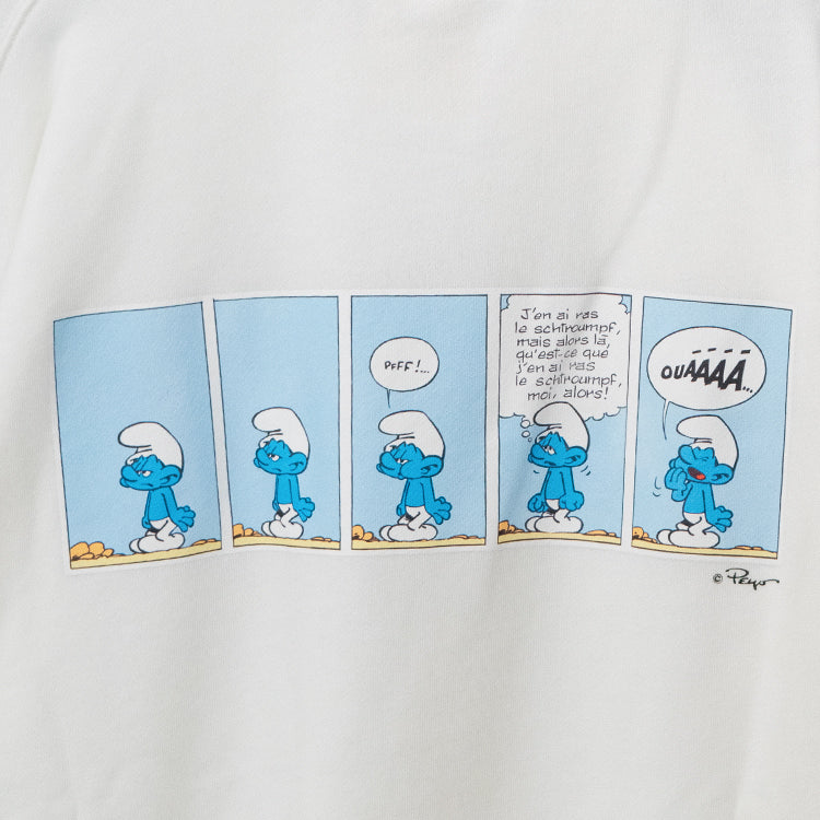 Smurf Comic Print Sweatshirt WHITE