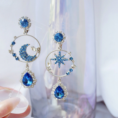 Purple Cream ブルームーンアシンメトリーピアス P667