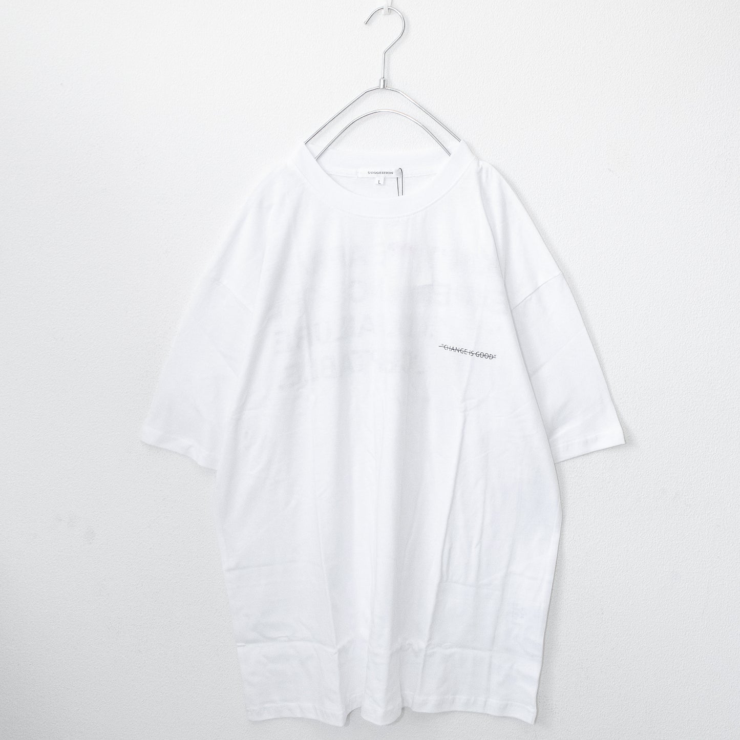 ユニセックス デイジープリント BIG 半袖Tシャツ WHITE