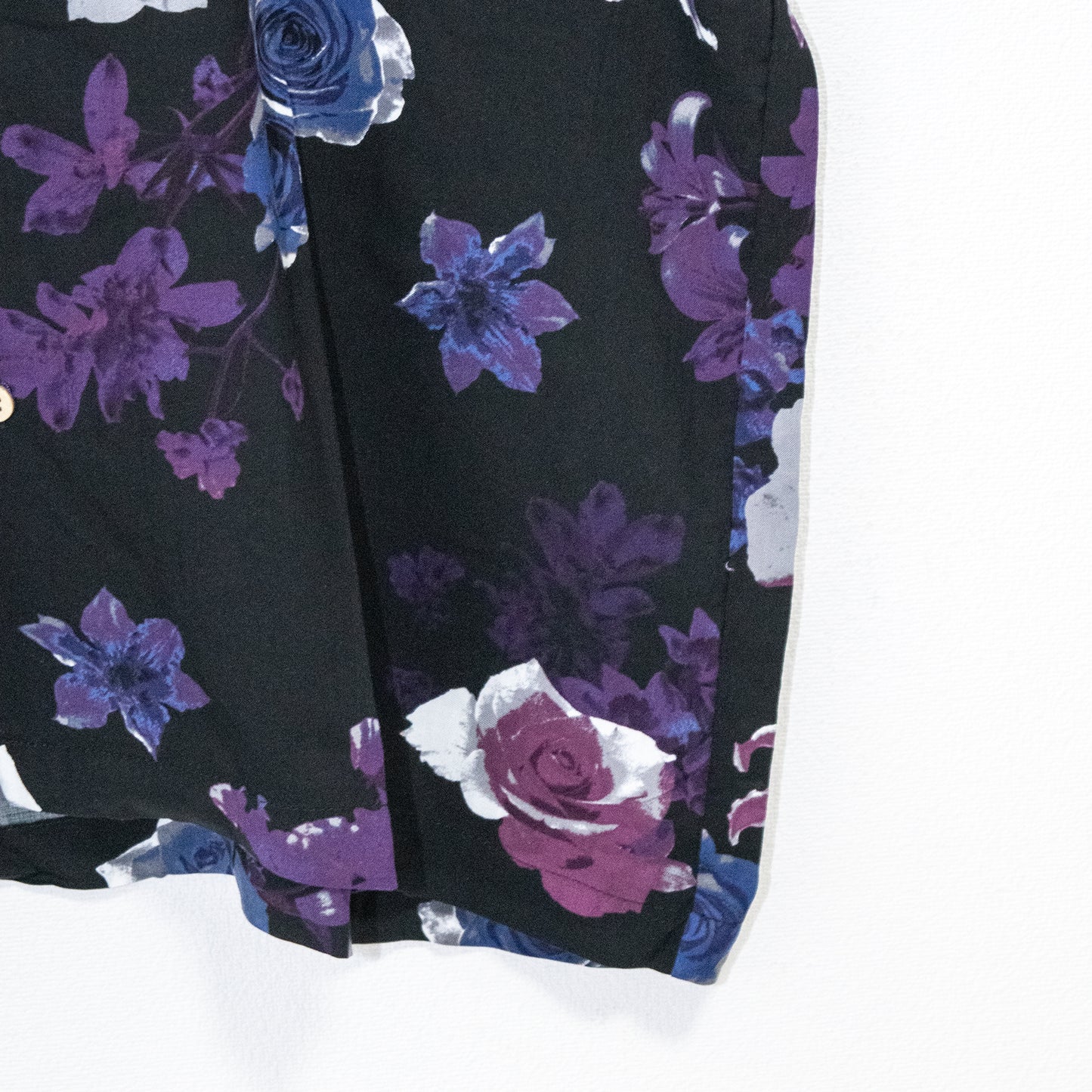 DARK ROSE open-collar aloha short-sleeve shirt, NAVY