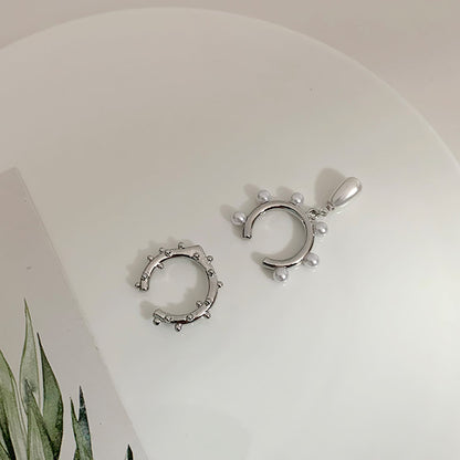 Purple Cream Pearl Ear Cuff Set P906