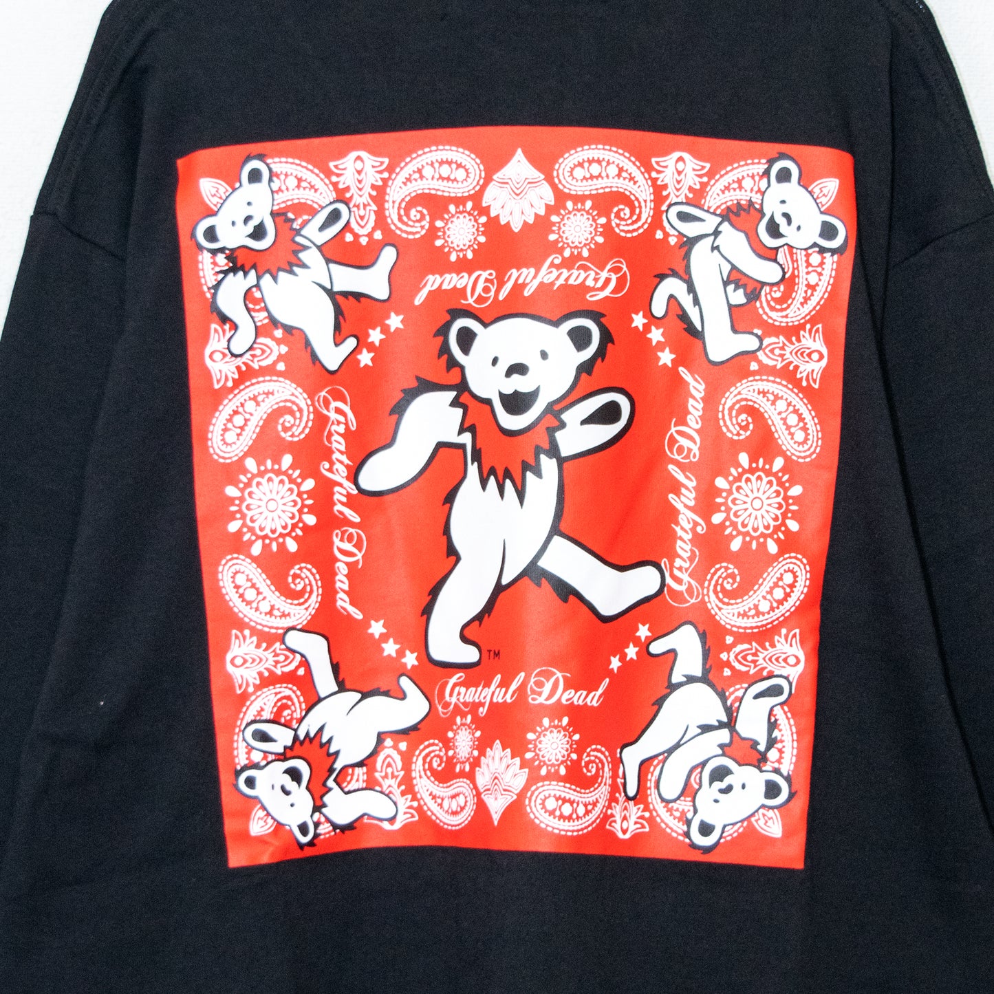 Grateful Dead Bandana Bear Dead Bear Long Sleeve T-Shirt BLACK