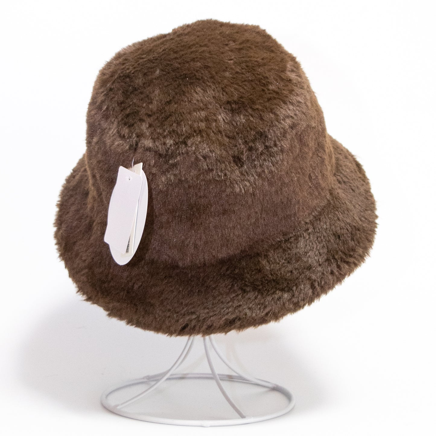 milsa Eco Fur Bucket Hat, Machine Washable, Brown