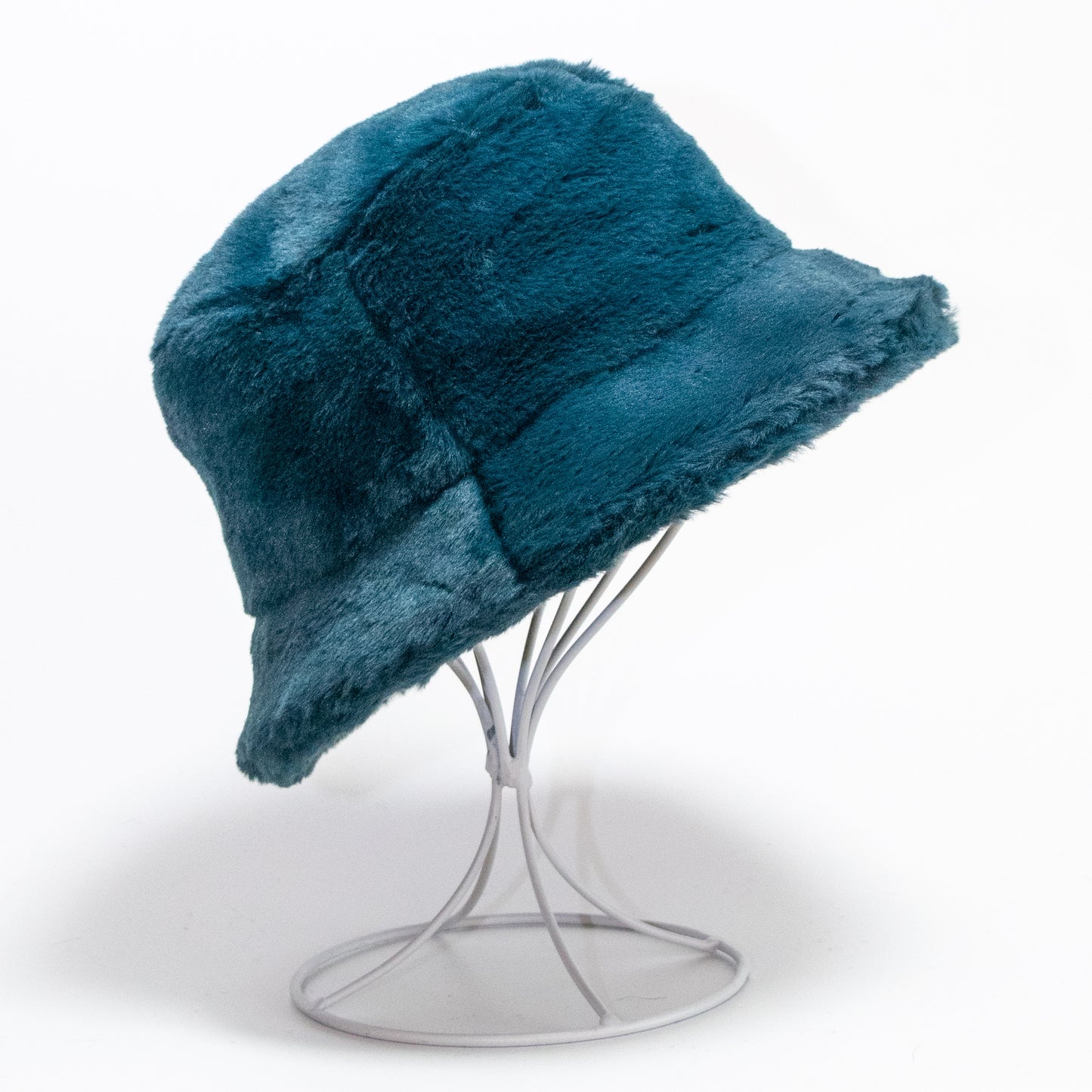 milsa Eco Fur Bucket Hat Machine Washable Blue Green