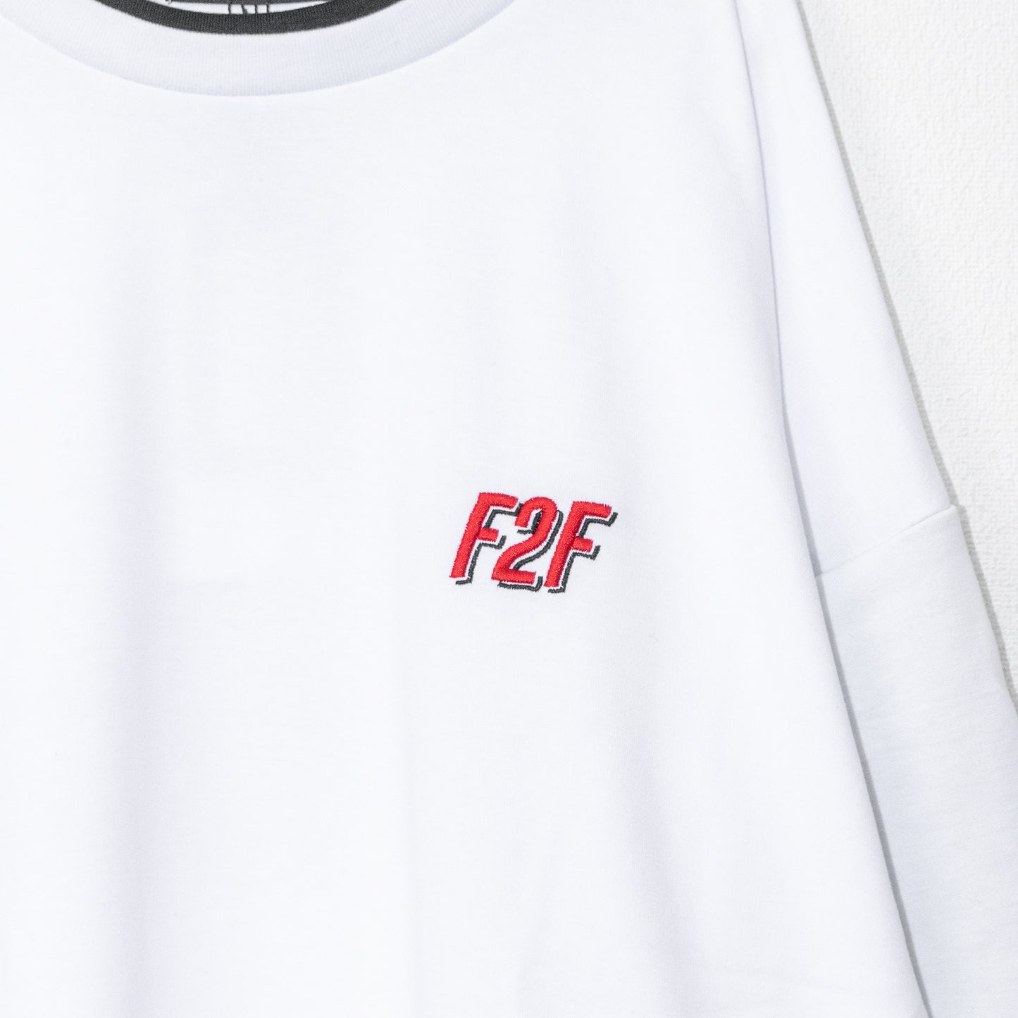 Fake Layered Ponte Long Sleeve T-Shirt WHITE