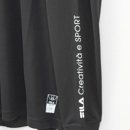 FILA Basketball Crew Neck Long T-Shirt BLACK
