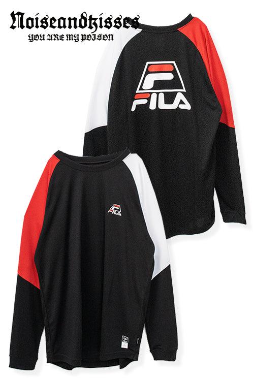 FILA Basketball Crew Neck Long T-Shirt BLACK