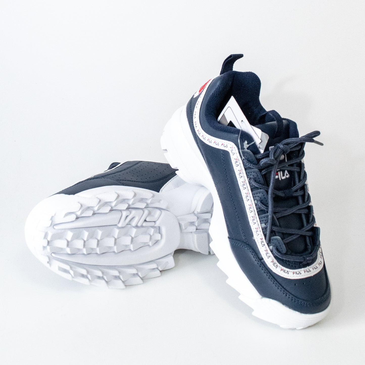 FILA DISRUPTOR PREMIUM REPEAT Disruptor platform sneakers in NAVY